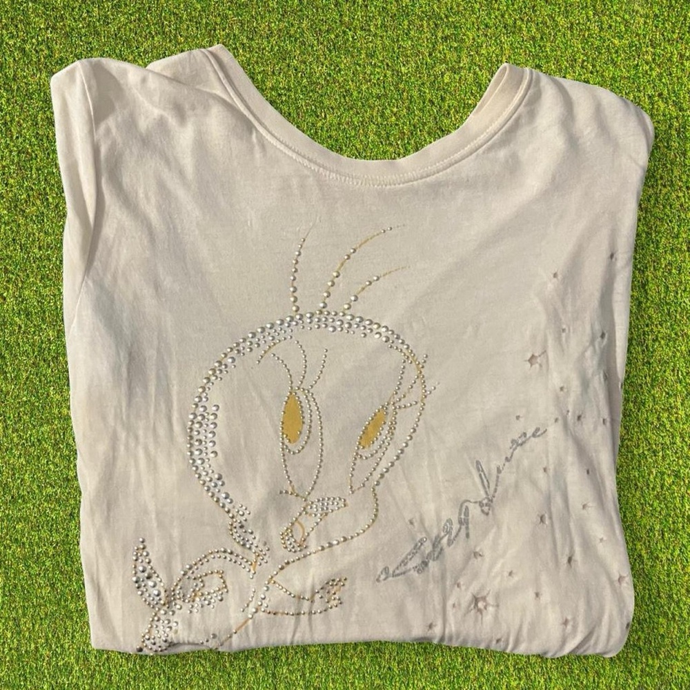 Cream Tweety Bird Graphic Tee